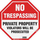 Hy-Ko 12 x 12 Plastic Sign, No Trespassing/Private Property Image 1