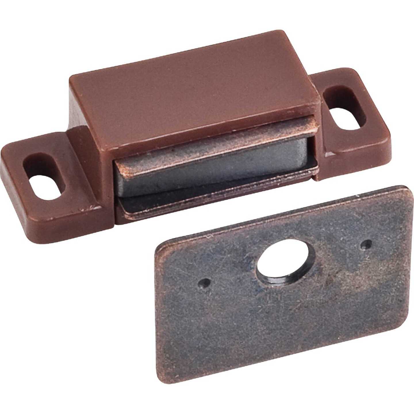 Hardware Resources 15 Lb. Capacity Brown/Bronze Single Magnetic Catch Image 1