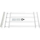 John Sterling Corp Hinged White Enamel 4-Bar Child Safety & Window Security Guard Image 6
