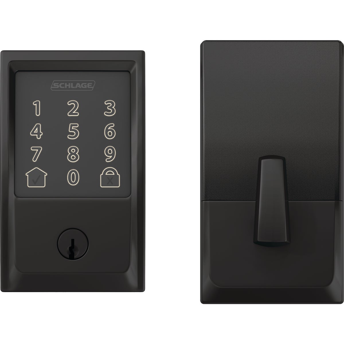 Schlage Encode Century Matte Black Smart WiFi Deadbolt Image 1