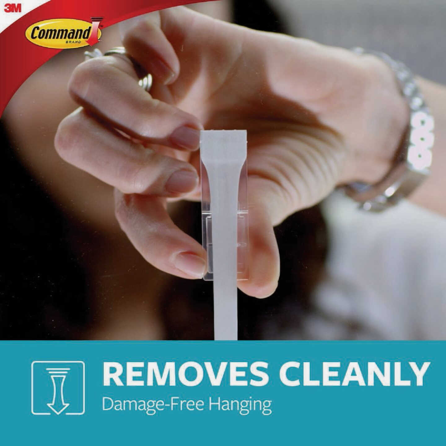 Command Small Bath Hook, Matte Black, 2 Hooks, 4 Strips Image 3