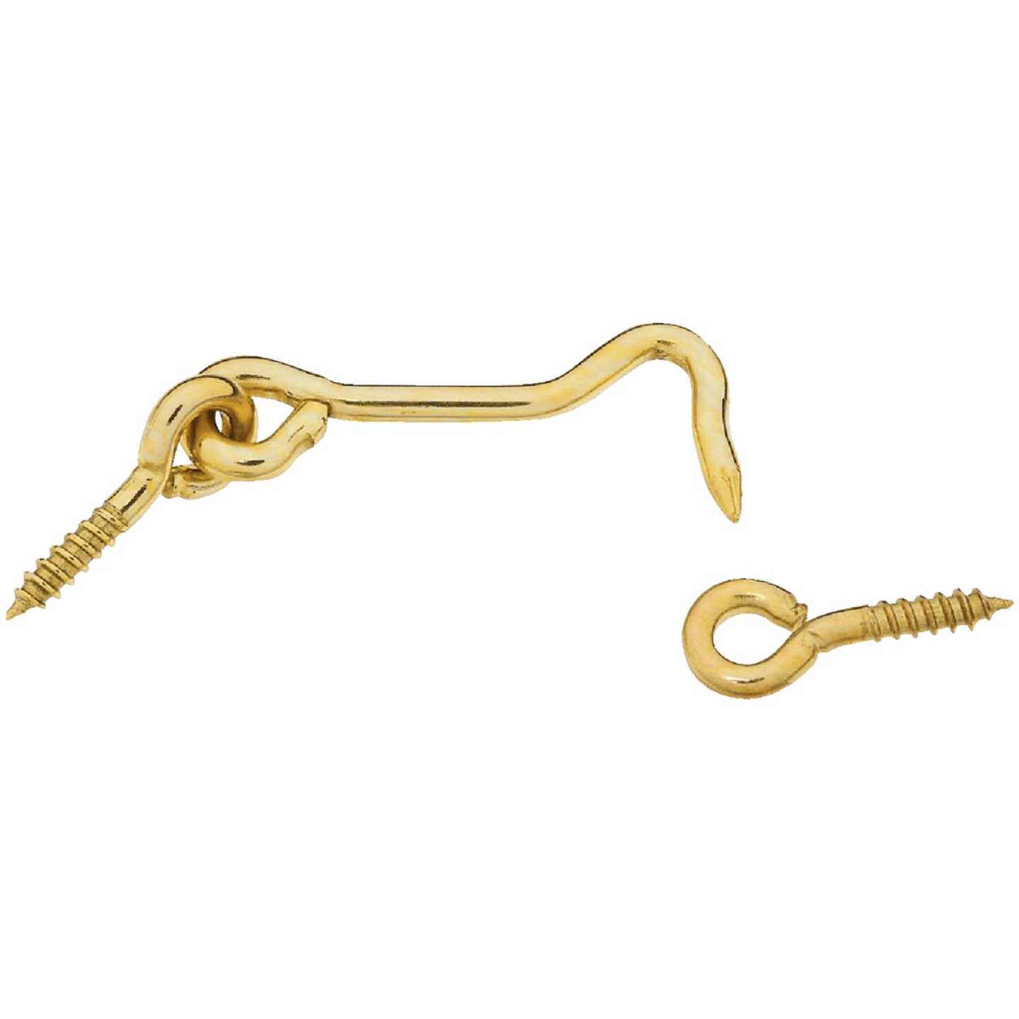 National Hardware Solid Brass 2 In. Hook & Eye Bolt Image 1