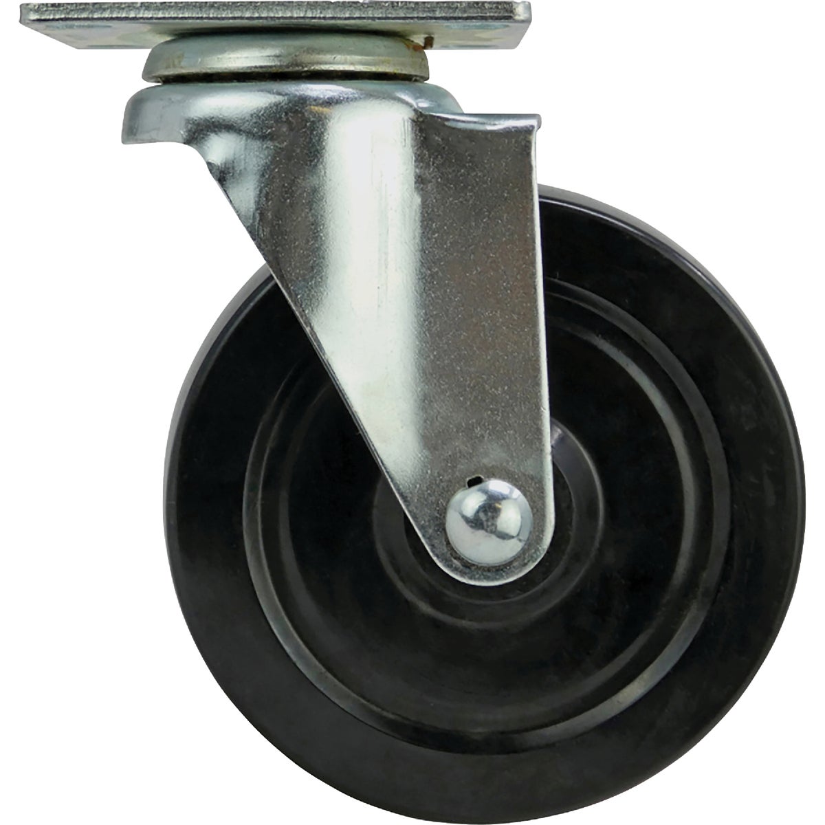 Shepherd Hardware 5 In. General-Duty Soft Rubber Swivel Plate Caster
