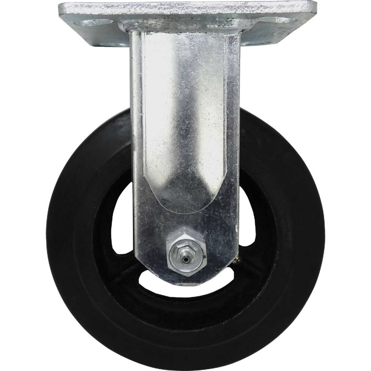 Shepherd Hardware 5 In. General-Duty Rubber Rigid Plate Caster Image 1