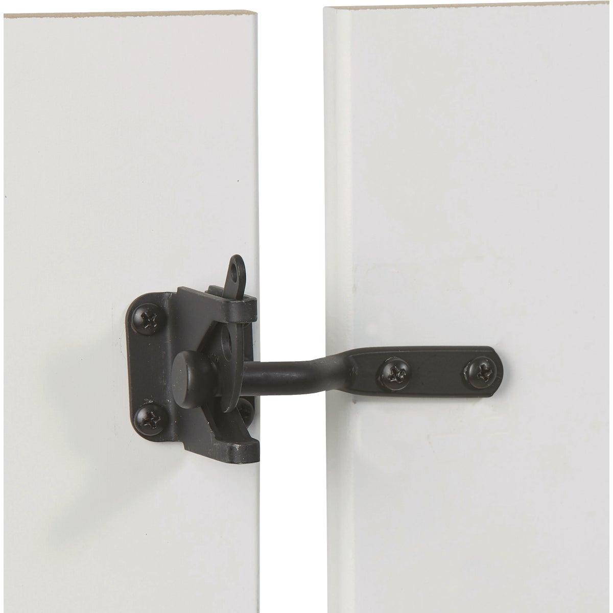 National Hardware Black Self-Locking Gate Latch Image 2