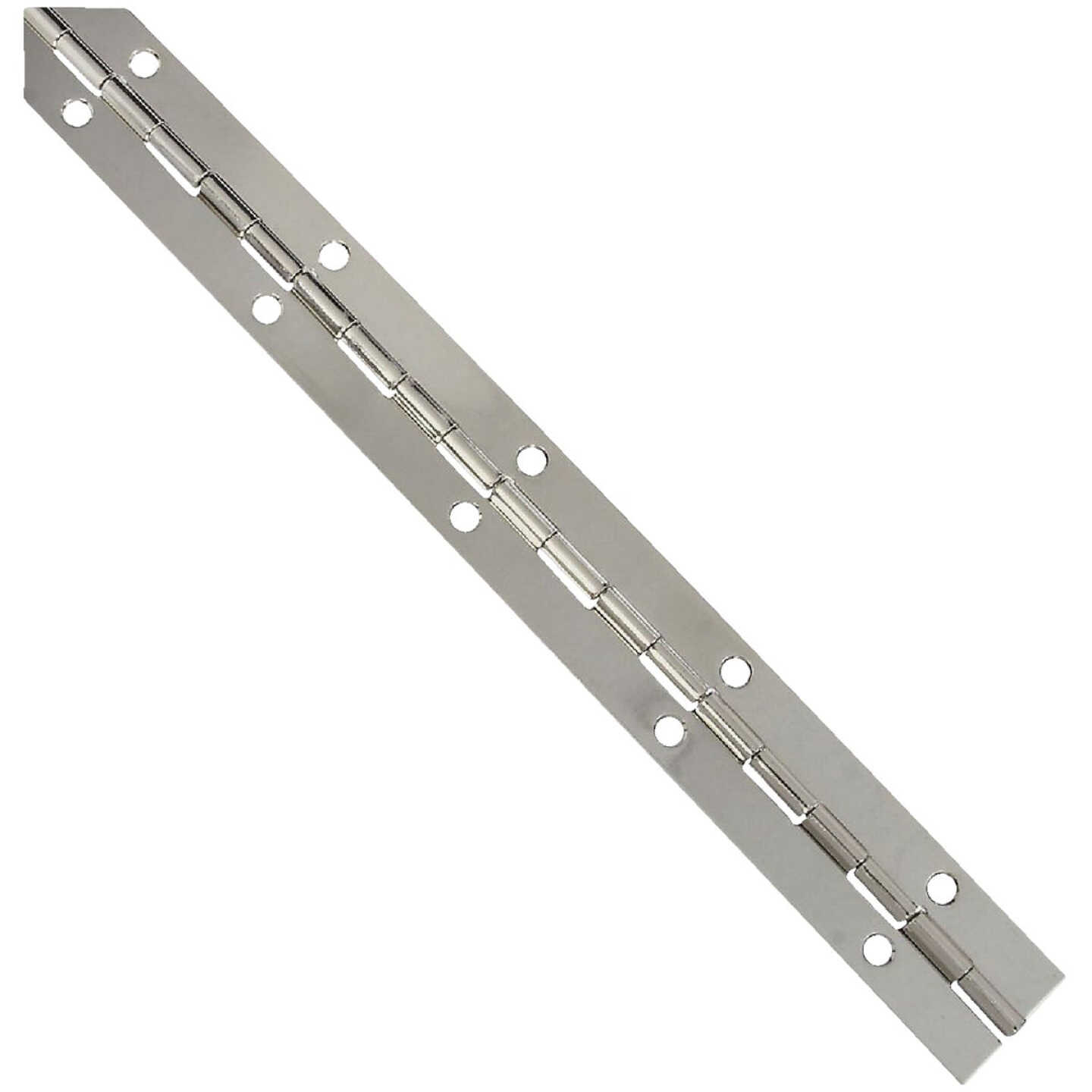 National Hardware Steel 1-1/16 In. x 12 In. Nickel Continuous Hinge Image 1