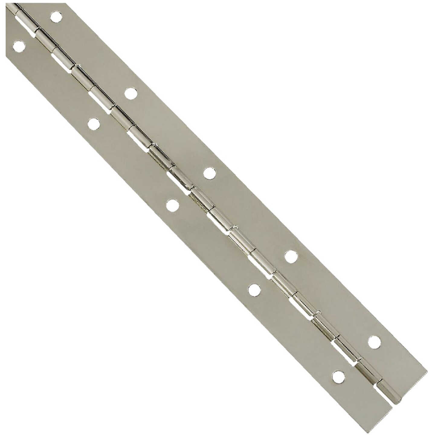National Hardware Steel 1-1/2 In. x 12 In. Nickel Continuous Hinge Image 1
