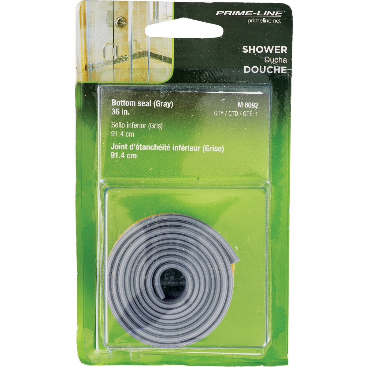 Prime-Line 1-7/16 In. x 36 In. Gray Flat Bottom Shower Door Seal Image 2