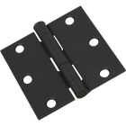 National Hardware 3 In. Square Black Door Hinge Image 1
