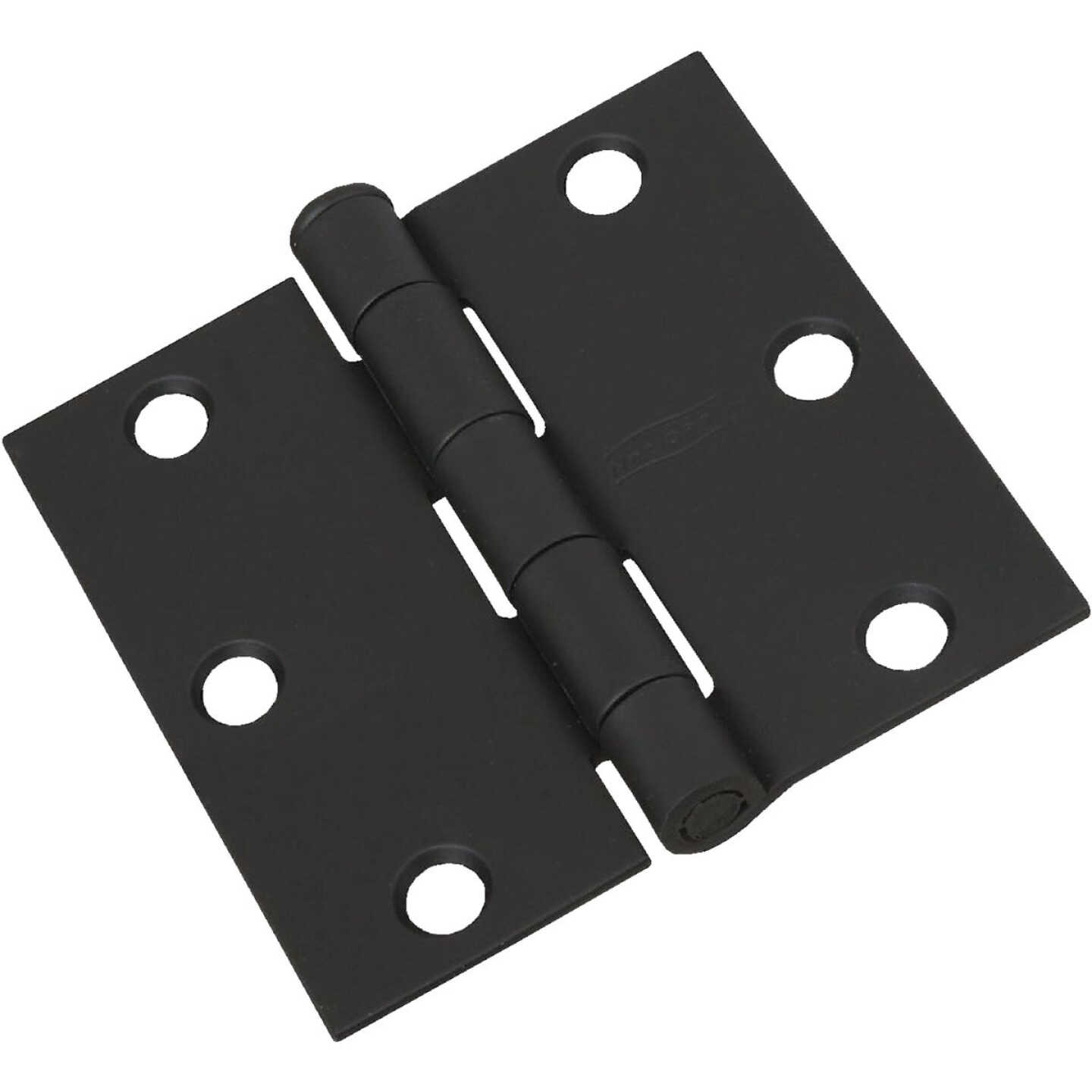 National Hardware 3 In. Square Black Door Hinge Image 1