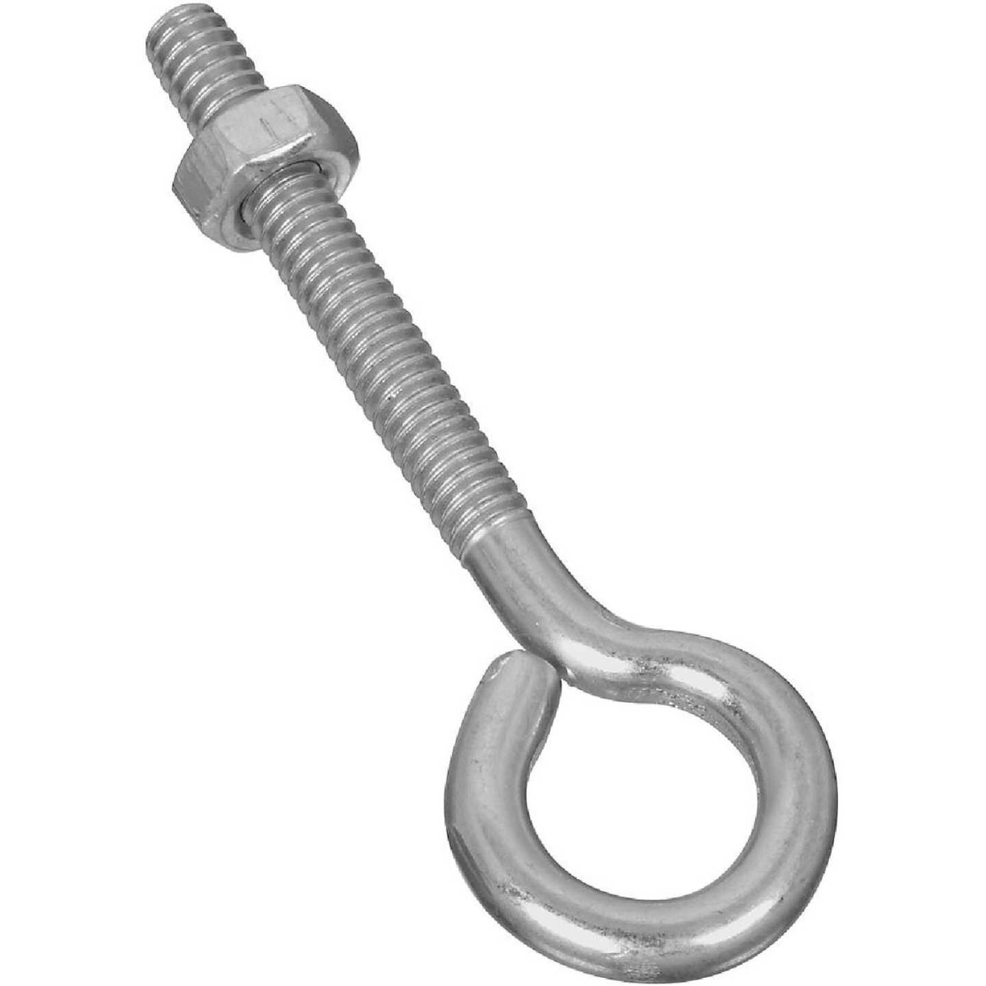 National Hardware 1/4 In. x 3 In. Zinc Eye Bolt with Hex Nut Image 1