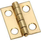 National Hardware 3/4 In. x 5/8 In. Narrow Brass Decorative Hinge (4-Pack) Image 1