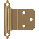 Amerock 3/8 In. Champagne Bronze Inset Self Closing Face Mount Cabinet Hinge (2-Pack) Image 1