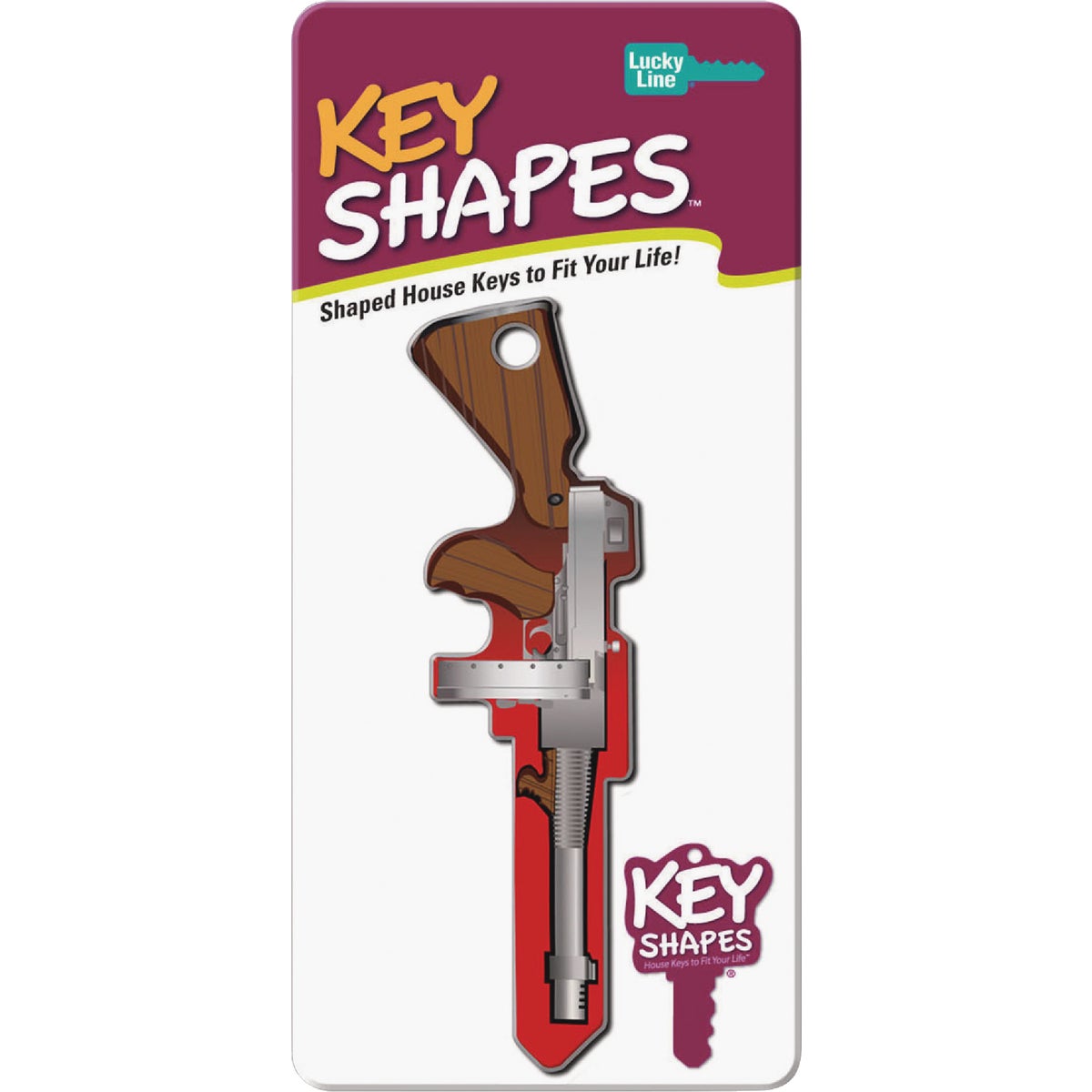 Lucky Line Machine Gun Key Shapes Decorative House Key - SC1 Image 3