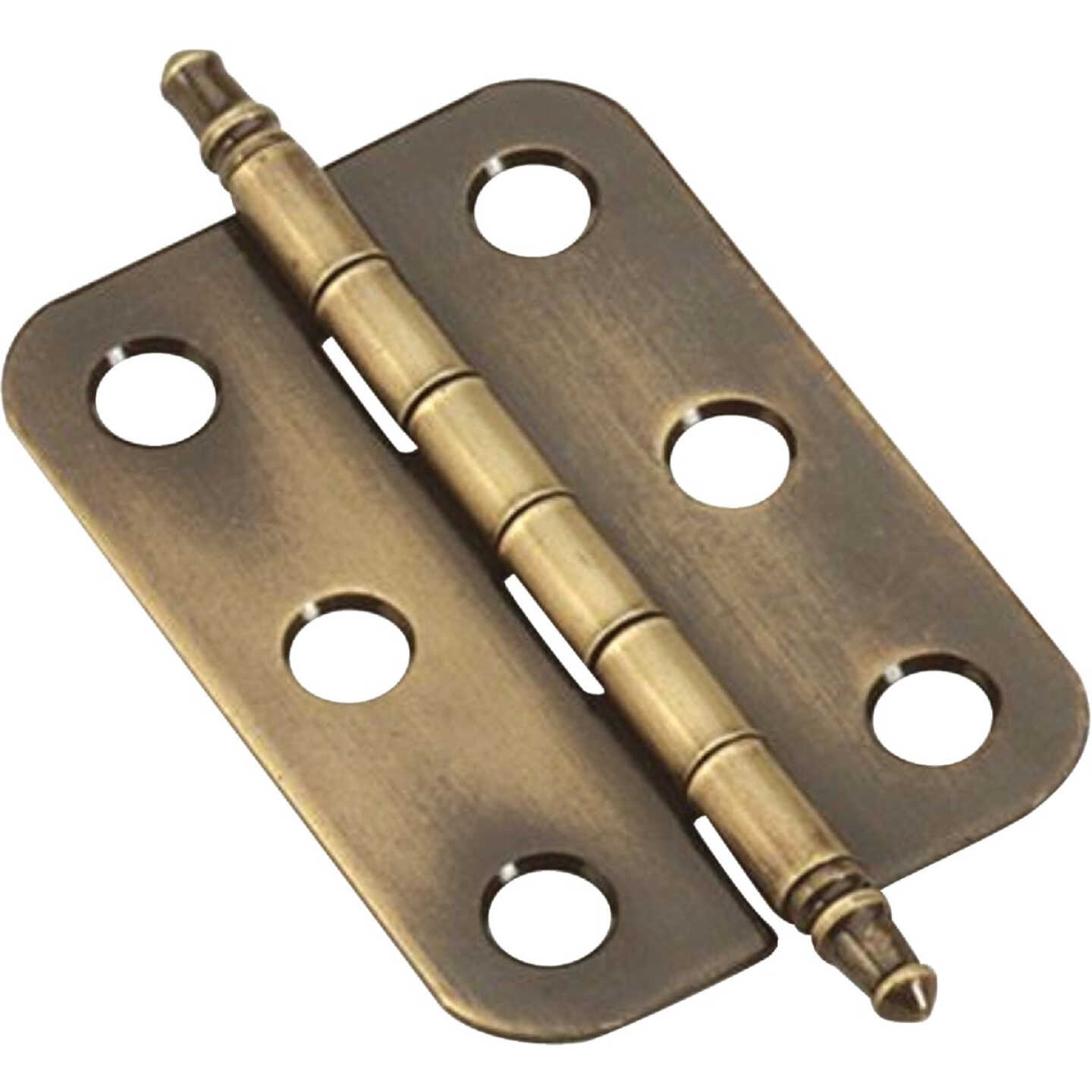 Amerock Tight Pin Antique Brass 1-3/8 In. Flush Hinge, (2-Pack) Image 1