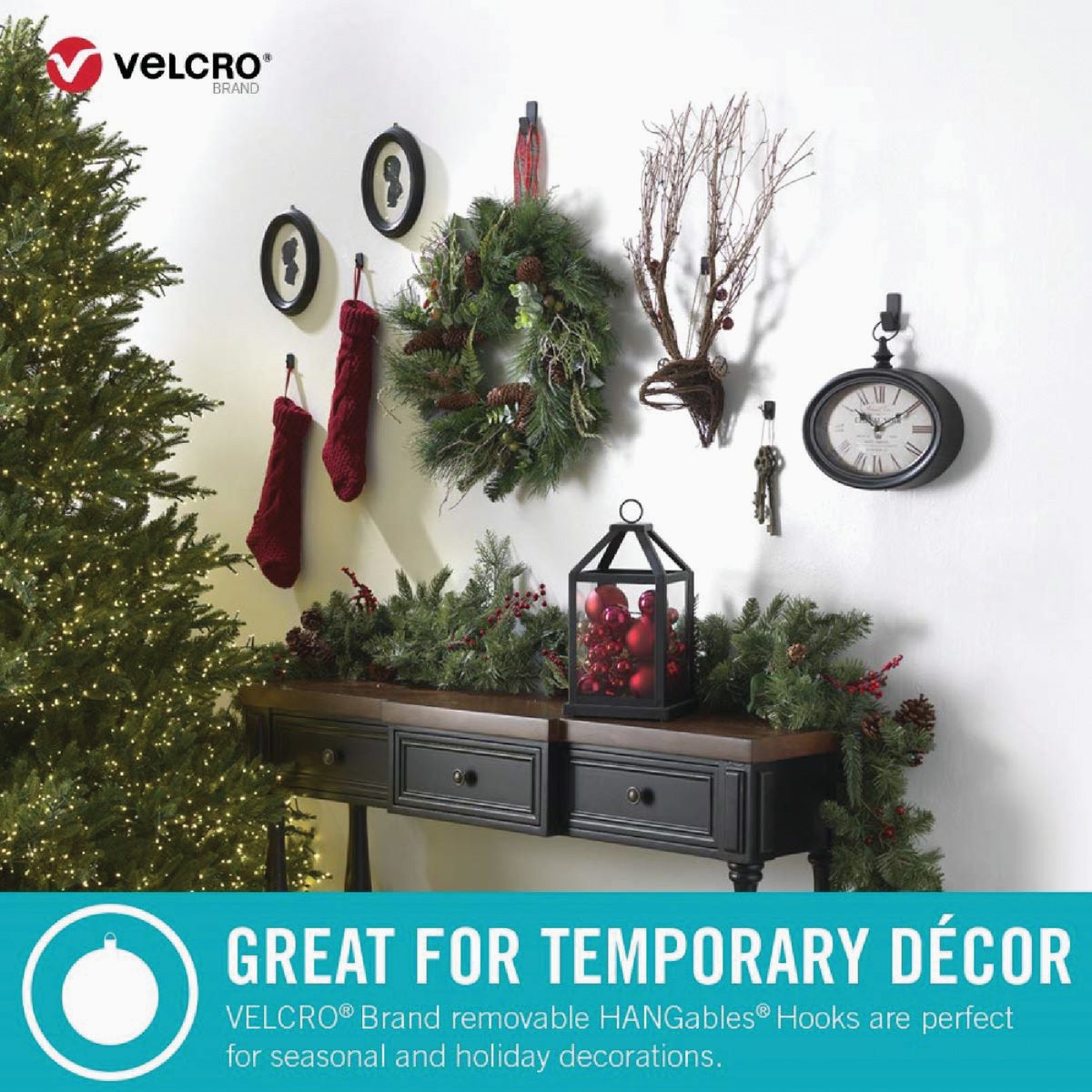 Velcro Brand Hangables 1 Lb. Capacity Black Removable Small Hook (2 Count) Image 2