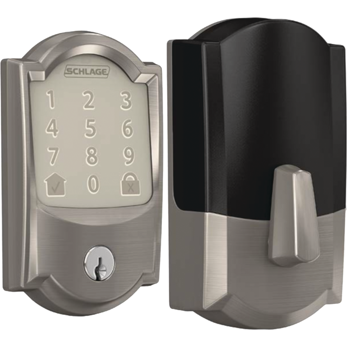 Schlage Encode Camelot Satin Nickel Smart WiFi Deadbolt Image 1