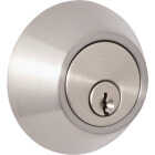 Steel Pro Brushed Nickel Single Cylinder Deadbolt Image 1