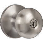 Steel Pro Brushed Nickel Entry Door Knob Image 1