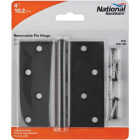 National Hardware 4 In. Square Black Door Hinge Image 2