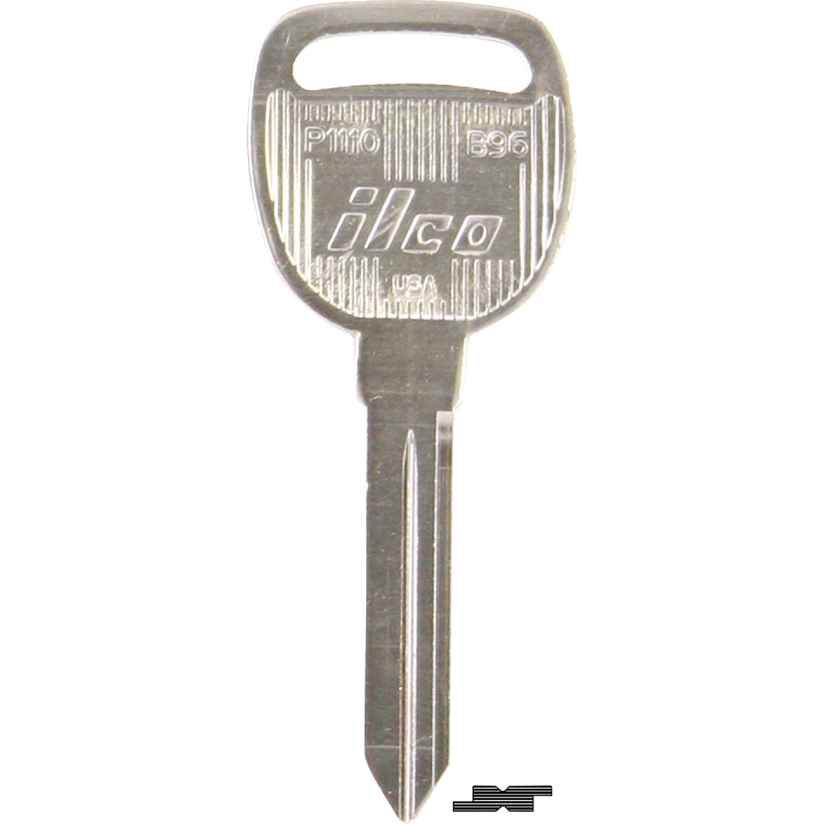 ILCO GM Nickel Plated Automotive Key, B96 / P1110 (10-Pack) Image 1