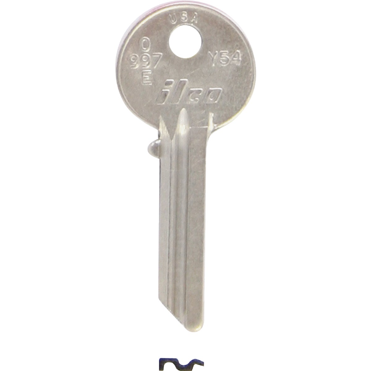 ILCO Yale Nickel Plated House Key, Y54 / O997E (10-Pack) Image 1