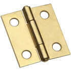 National Hardware 1-1/2 In. Brass Tight-Pin Narrow Hinge (2 Count) Image 1