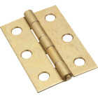 National Hardware 2-1/2 In. Brass Tight-Pin Narrow Hinge (2 Count) Image 1