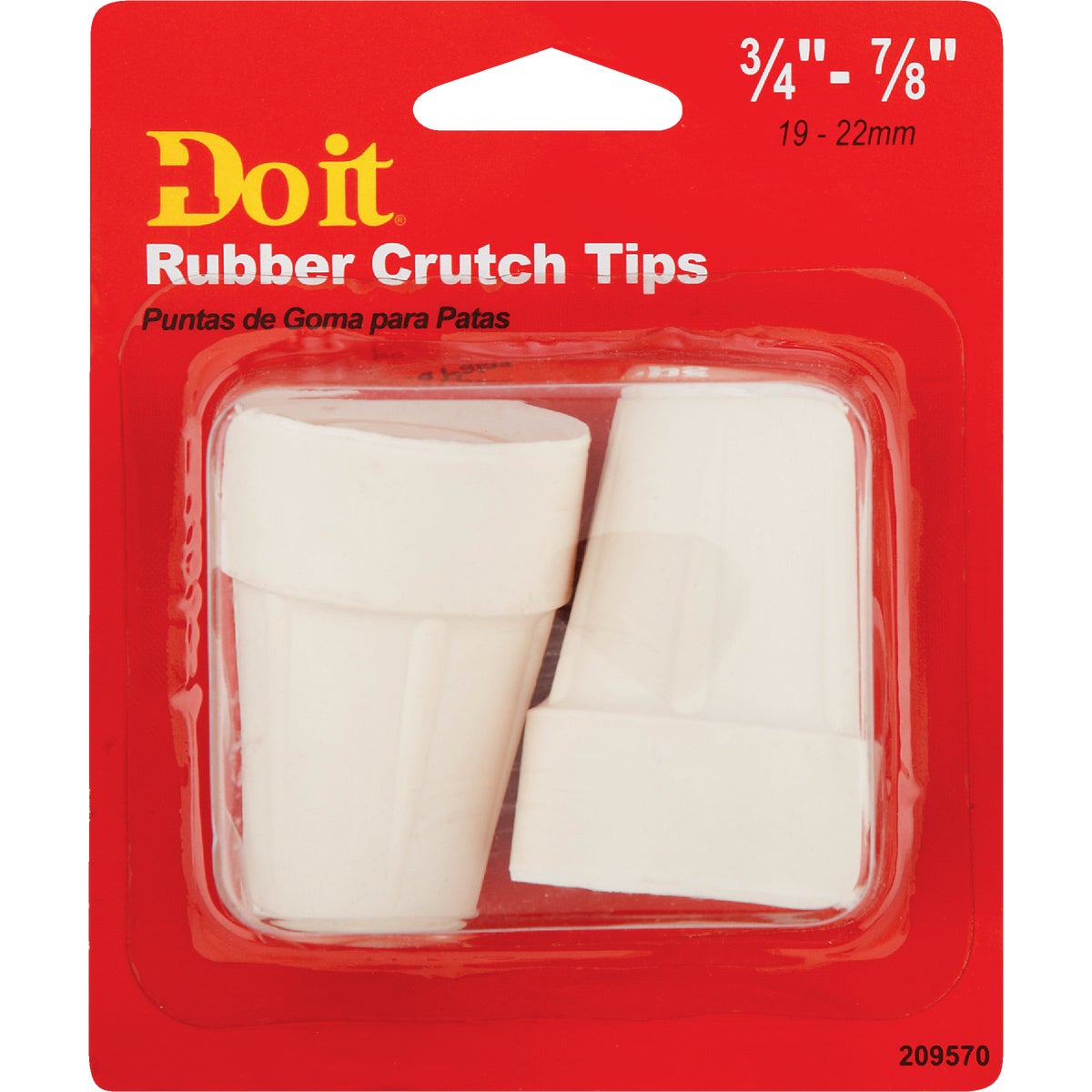 Do it Rubber Off-White 3/4 In. Crutch Tip (2-Pack) Image 2