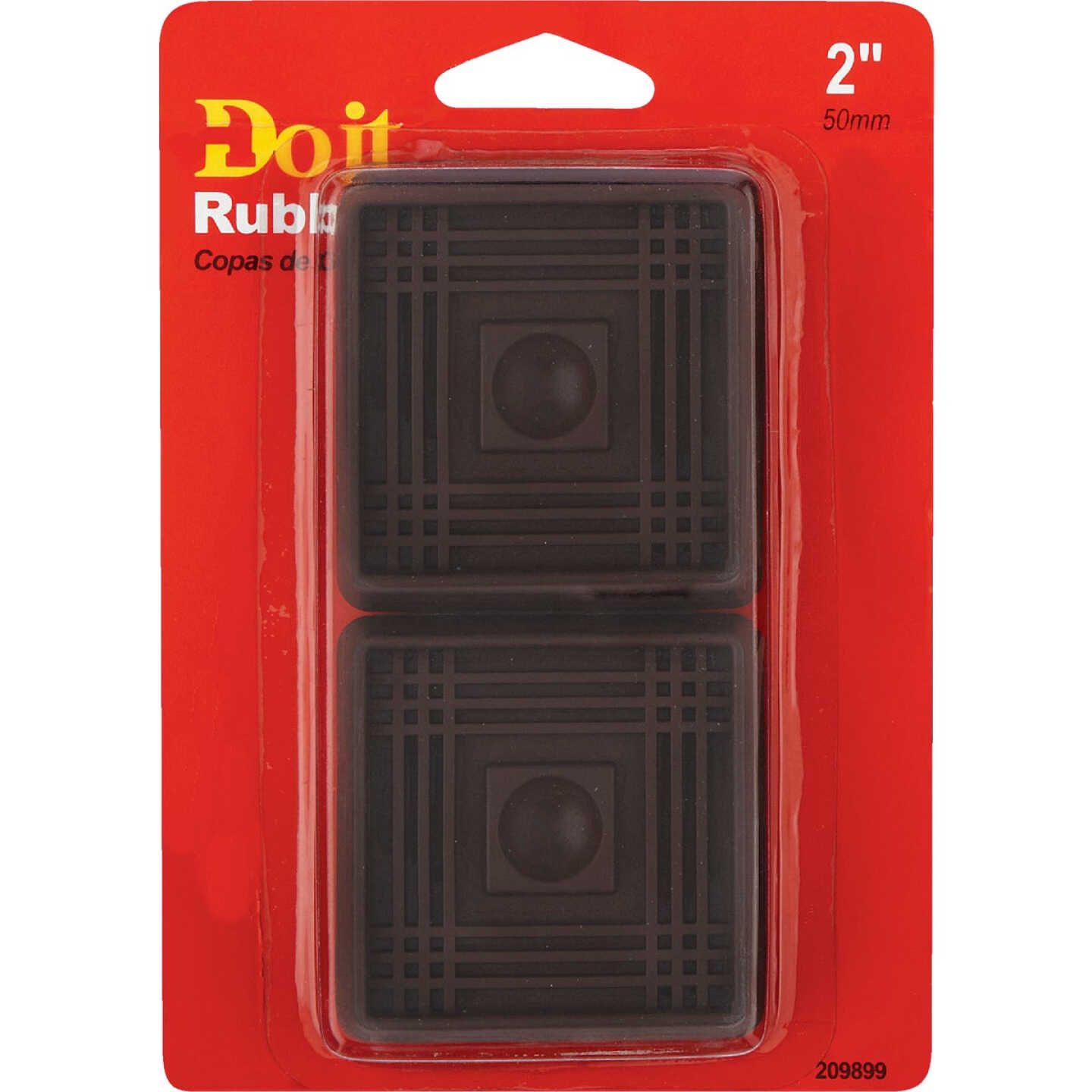 Do it 2 In. Inner Dimension Square Rubber Furniture Cup (4 Count) Image 2