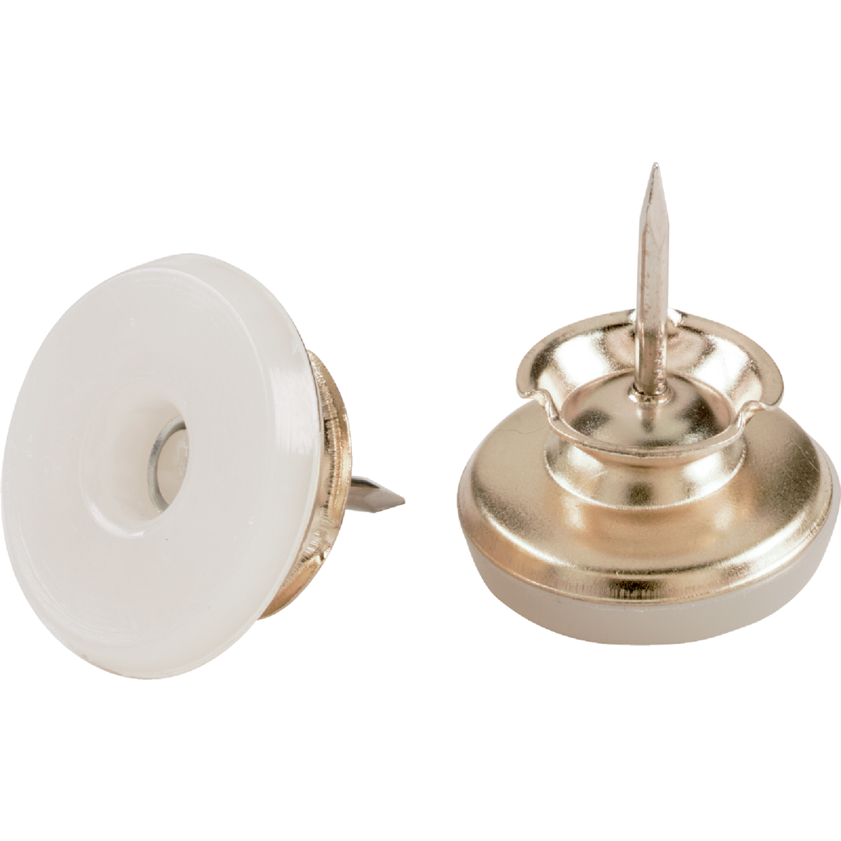 Do it Nail-on Swivel 1 In. Brass Swivel Furniture Glide (4-Pack)