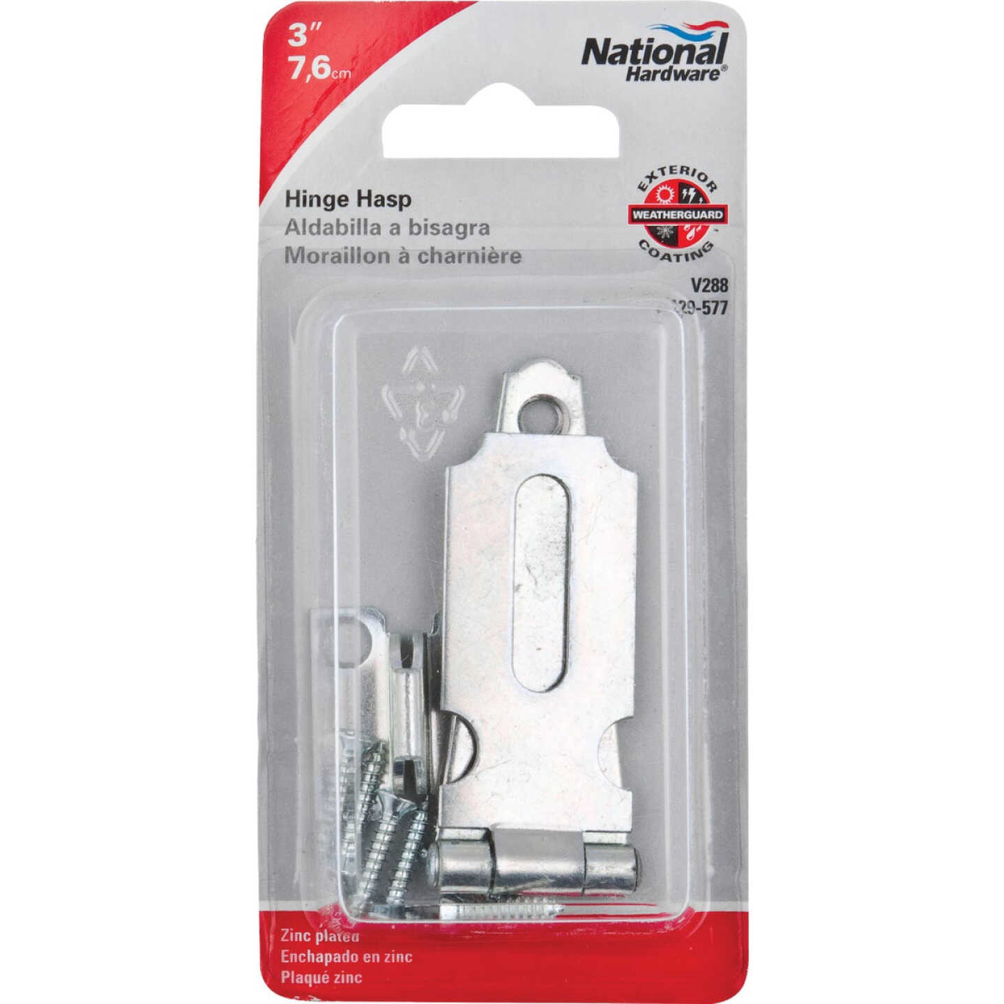 National Hardware 3 In. Steel Hinge Hasps Image 2