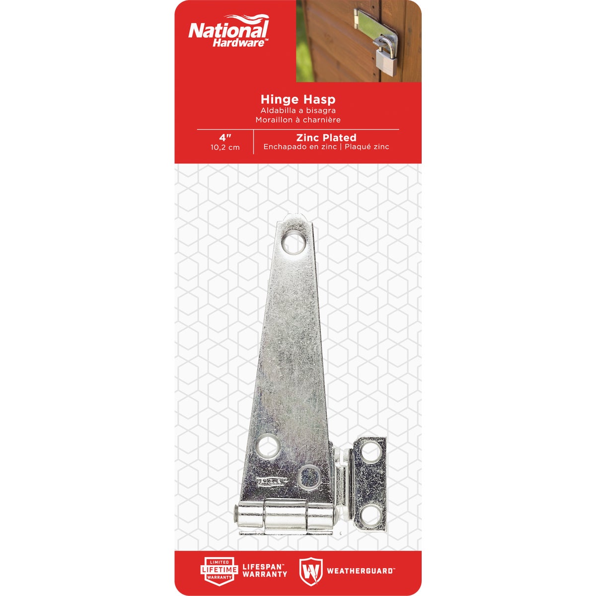 National Hardware 4 In. Steel Hinge Hasps Image 2
