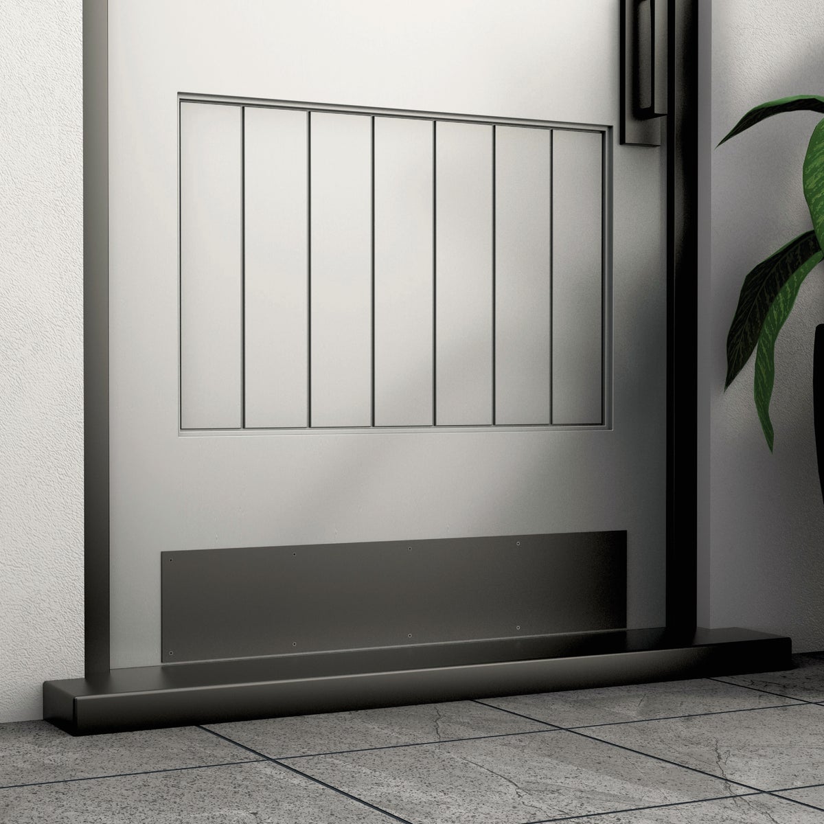 National Hardware 6 In. x 30 In. Matte Black Kickplate Image 2