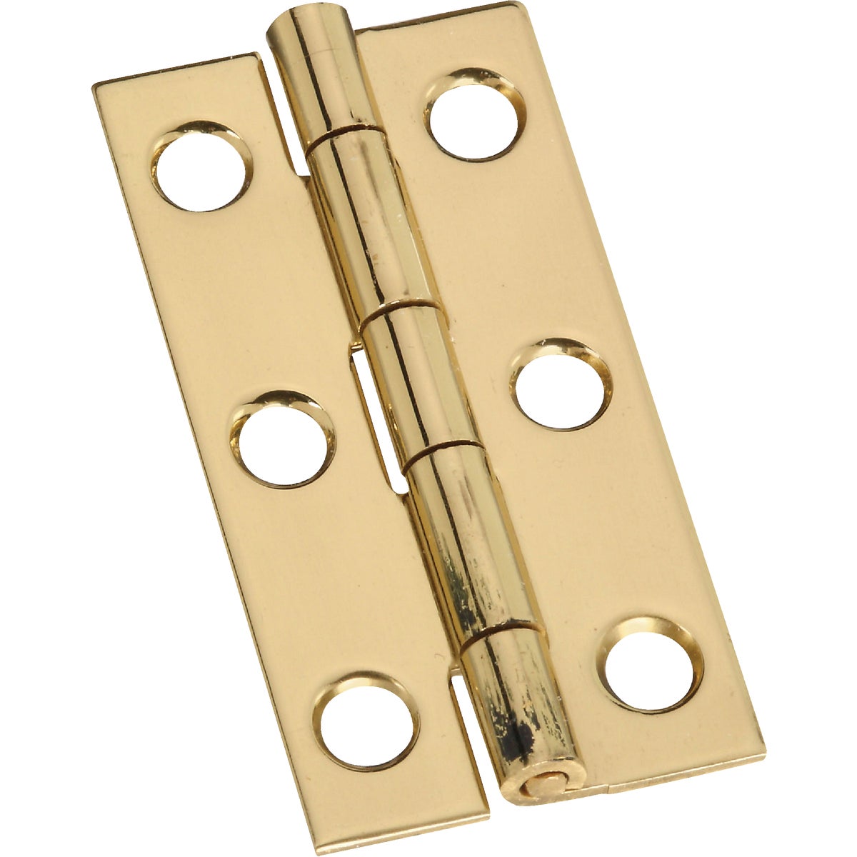 National Hardware 1 In. x 2 In. Brass Narrow Decorative Hinge (2-Pack)