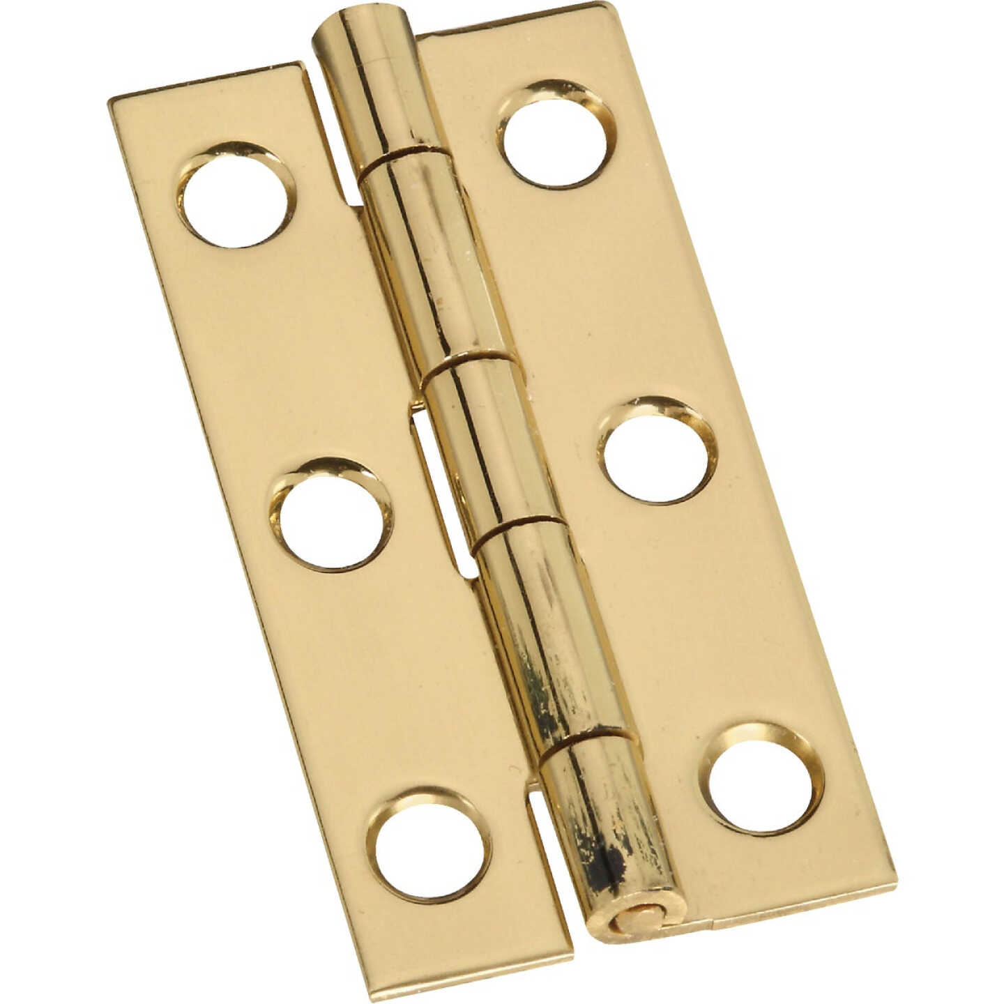 National Hardware 1 In. x 2 In. Brass Narrow Decorative Hinge (2-Pack) Image 1