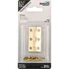 National Hardware 1 In. x 2 In. Brass Narrow Decorative Hinge (2-Pack) Image 2
