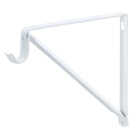 John Sterling Closet-Pro 10 In. H. x 11 In. D. Fixed Closet Shelf & Rod Bracket, White Image 1