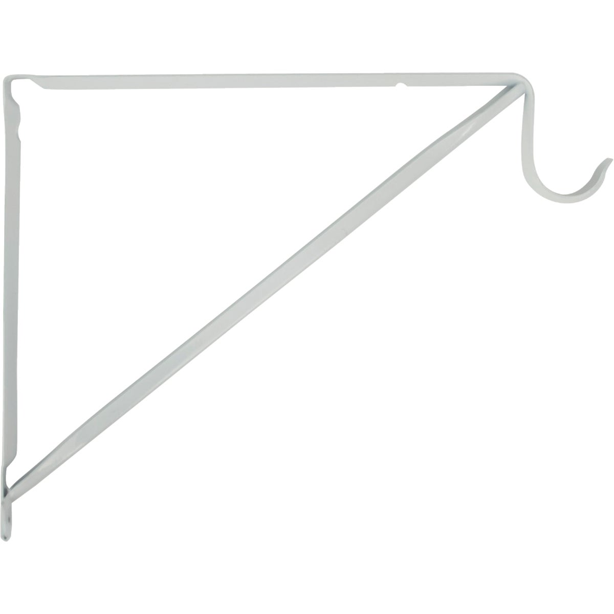 John Sterling Closet-Pro 10 In. H. x 11 In. D. Fixed Closet Shelf & Rod Bracket, White Image 2