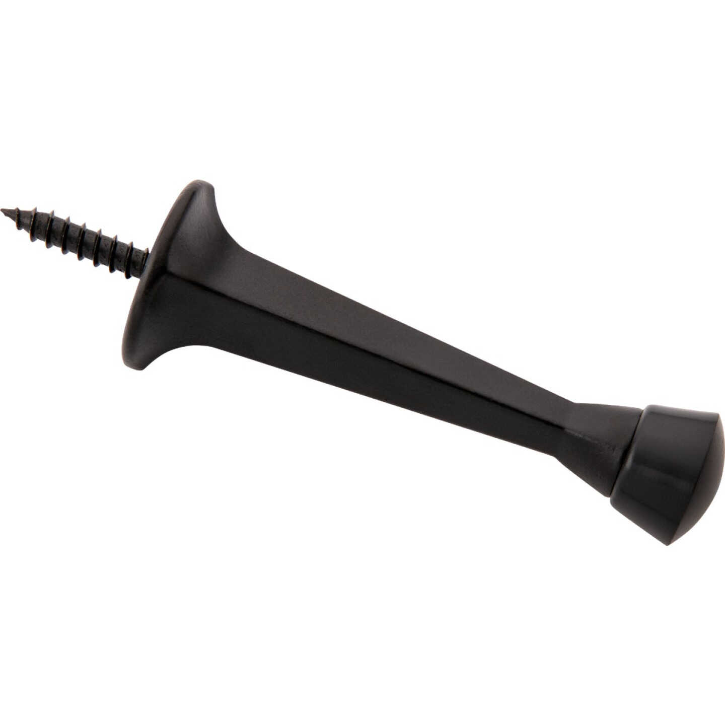 National Hardware 3 In. Matte Black Rigid Square Door Stop (5-Pack) Image 1