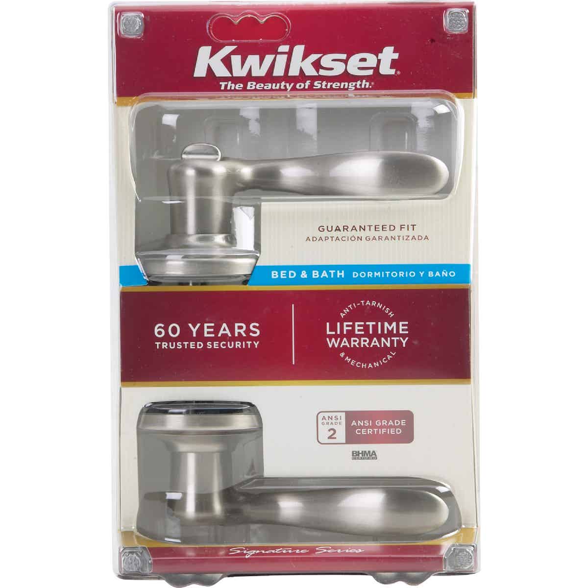 Kwikset Signature Series Satin Nickel Tustin Privacy Door Lever  Image 4