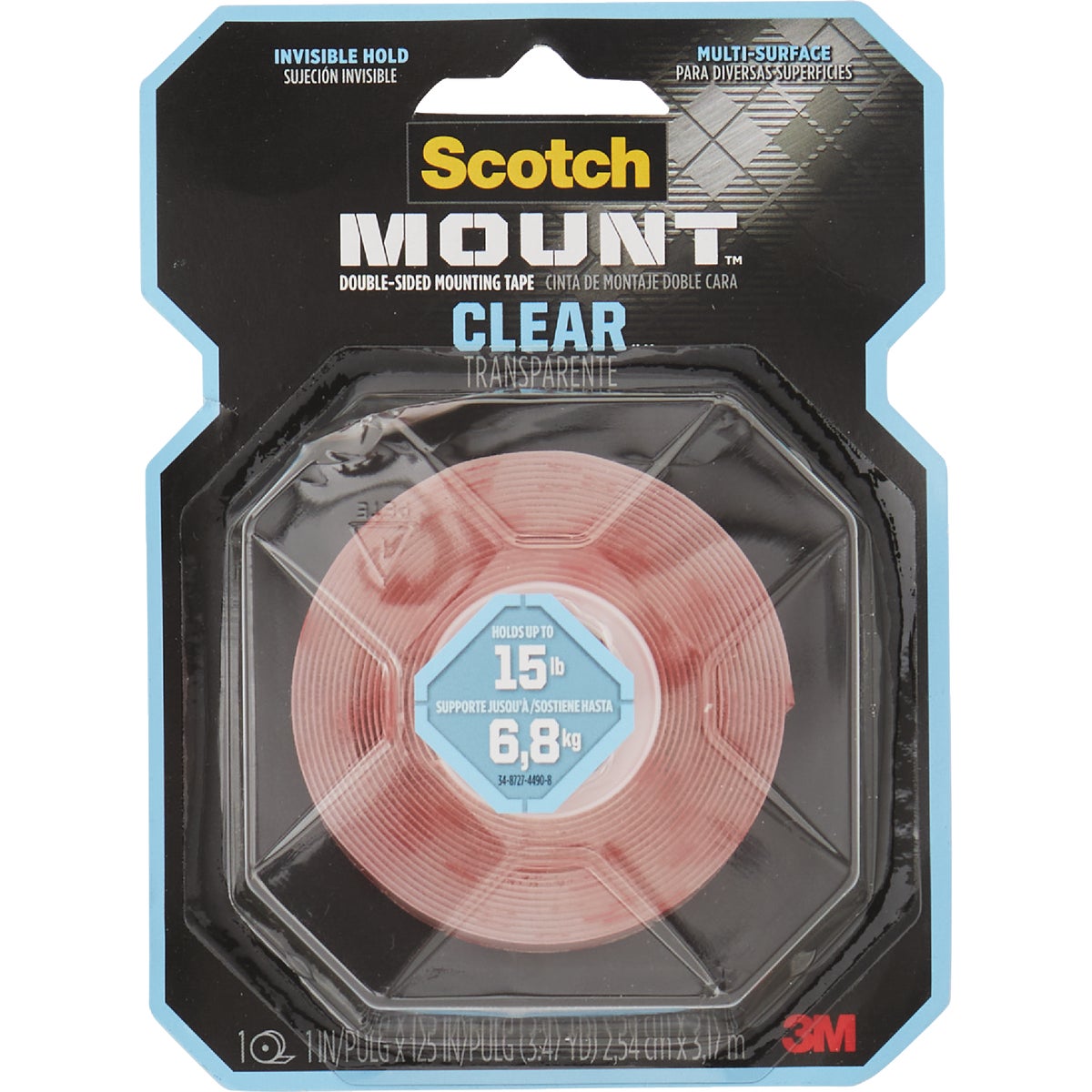 Scotch-Mount 1 In. x 125 In. Clear Double-Sided Mounting Tape Image 7