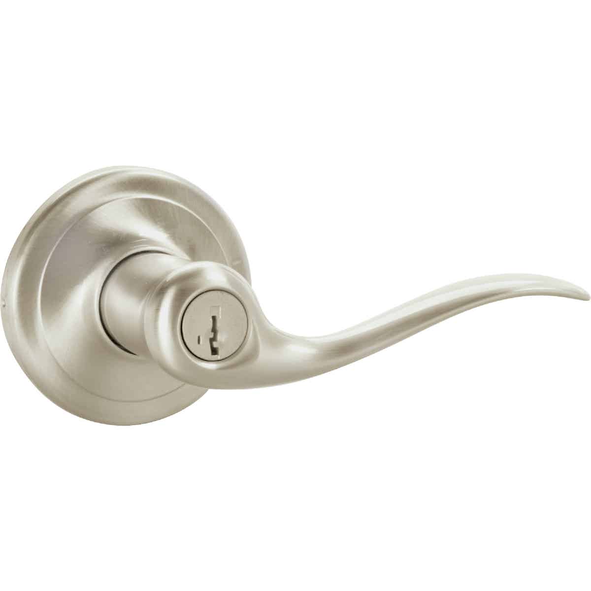 Kwikset Signature Series Satin Nickel Tustin Entry Door Lever with Smartkey Image 3