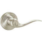 Kwikset Signature Series Satin Nickel Tustin Entry Door Lever with Smartkey Image 3