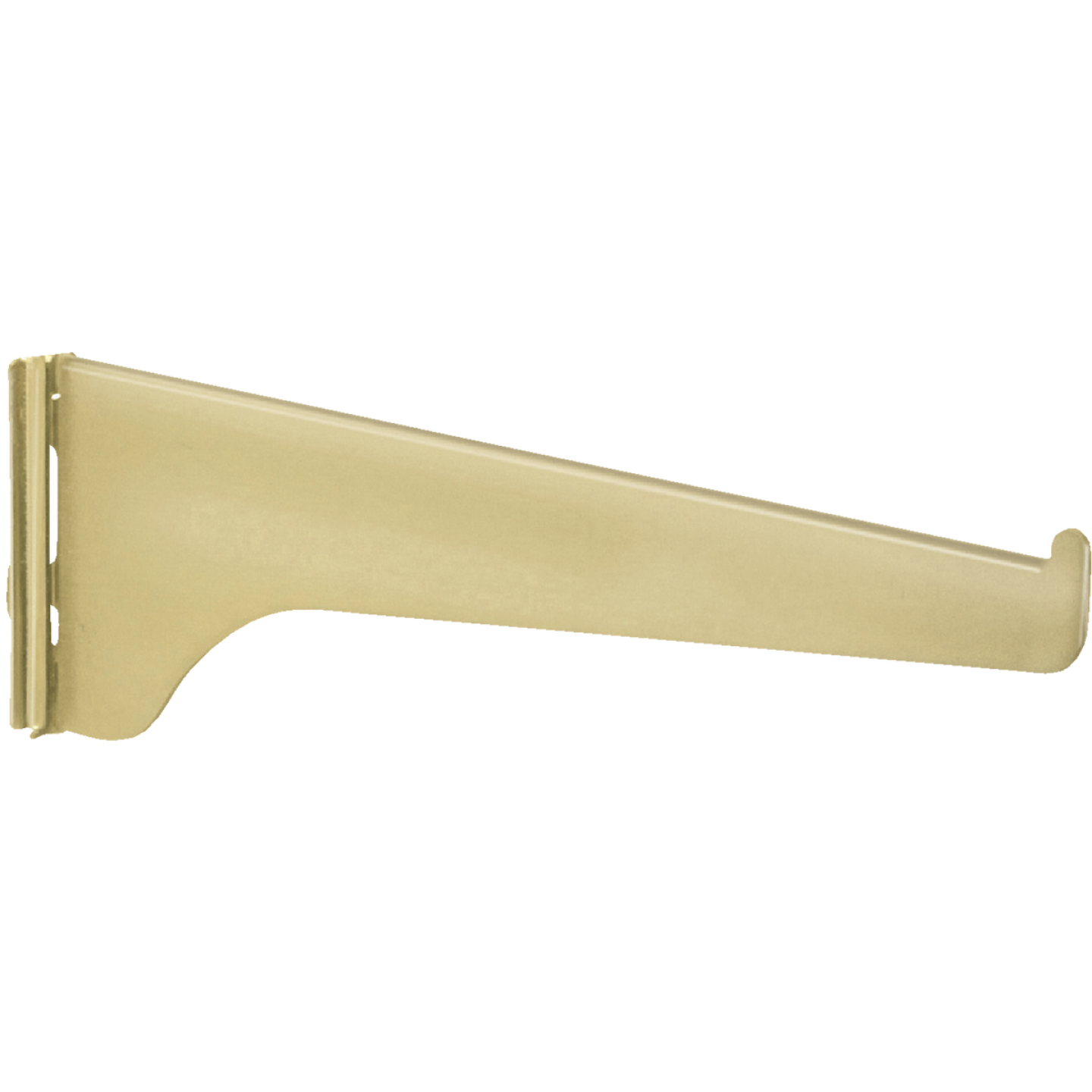 Knape & Vogt 180 Series 12 In. Brass Steel Regular-Duty Single-Slot Shelf Bracket Image 1