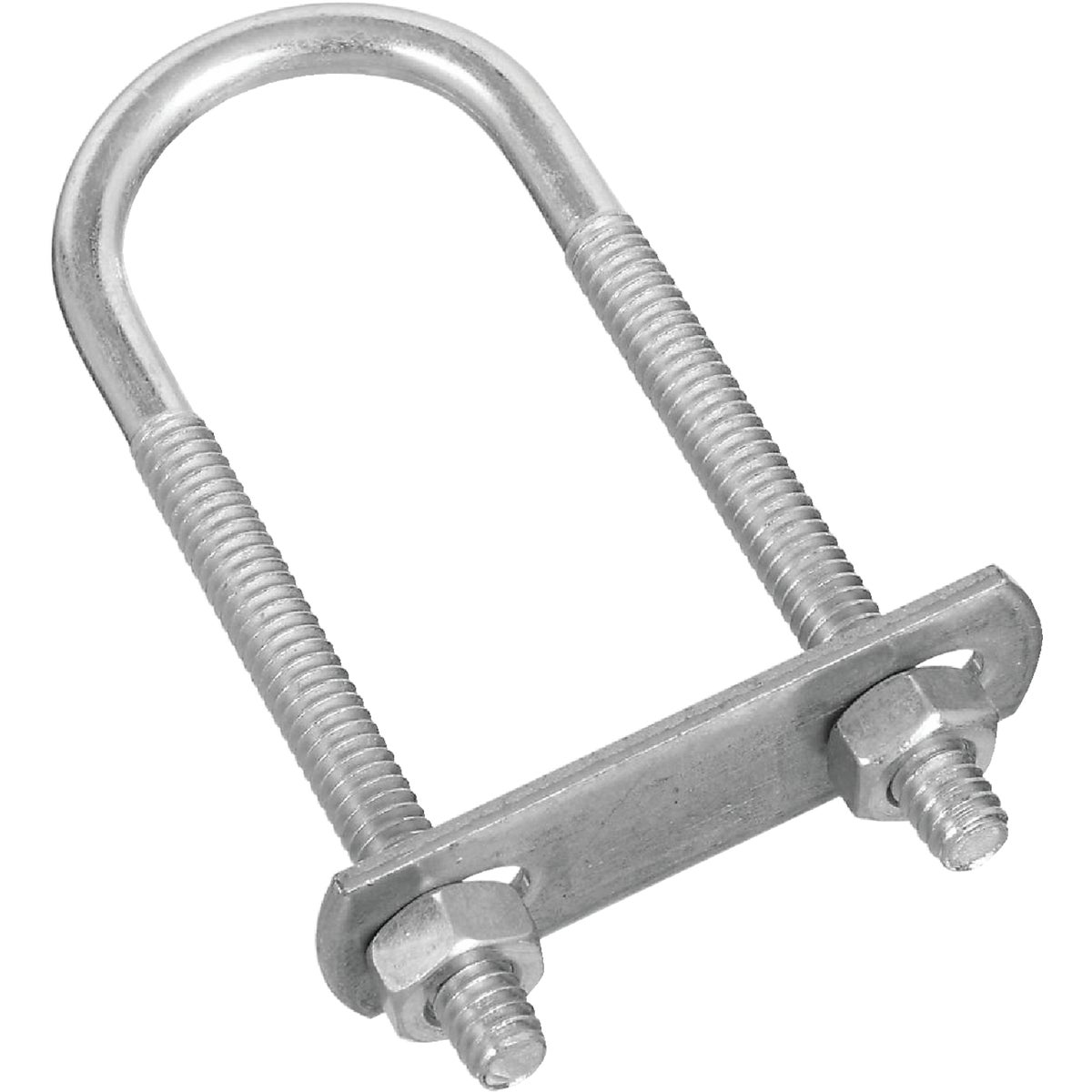National Hardware 1/4 In. x 1-1/8 In. x 3-1/2 In. Zinc Round U Bolt Image 1