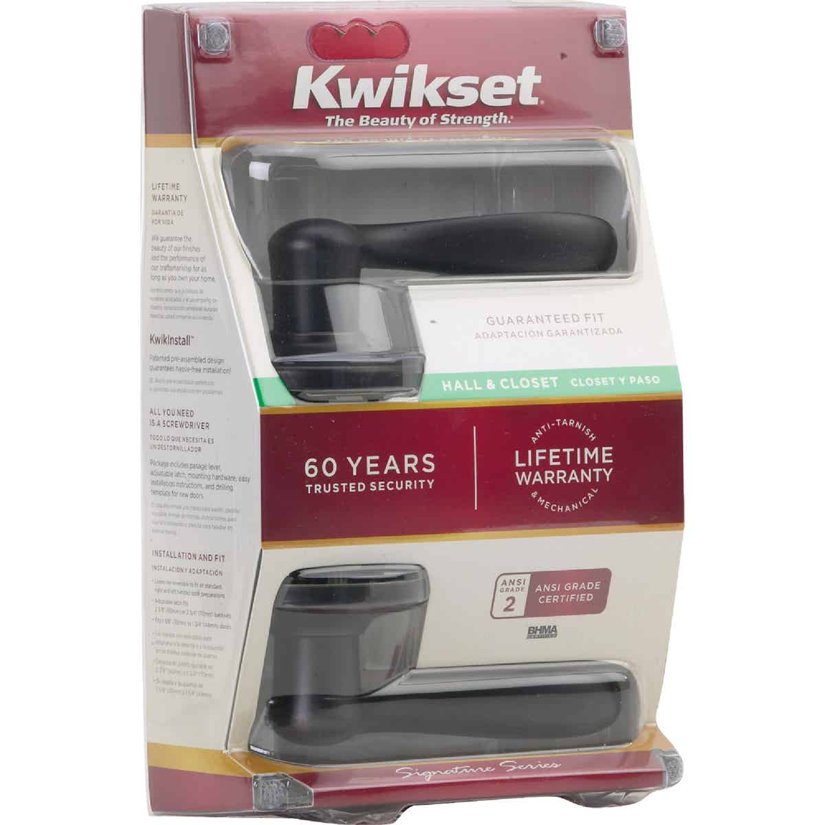 Kwikset Signature Series Venetian Bronze Tustin Passage Door Lever Image 2