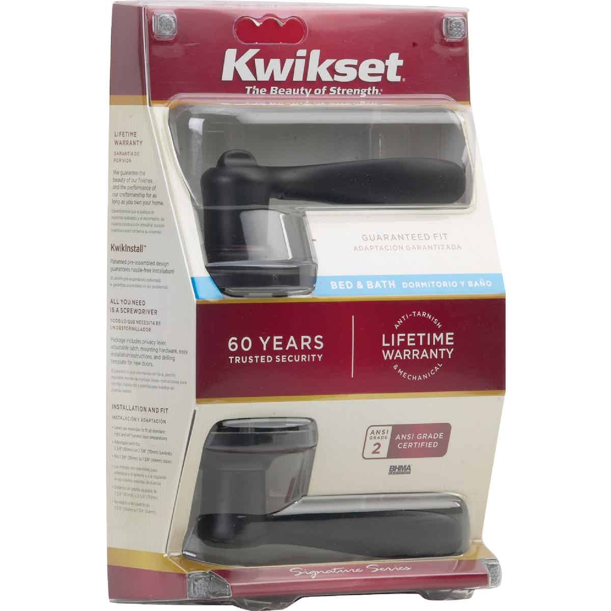 Kwikset Signature Series Venetian Bronze Tustin Privacy Door Lever  Image 2