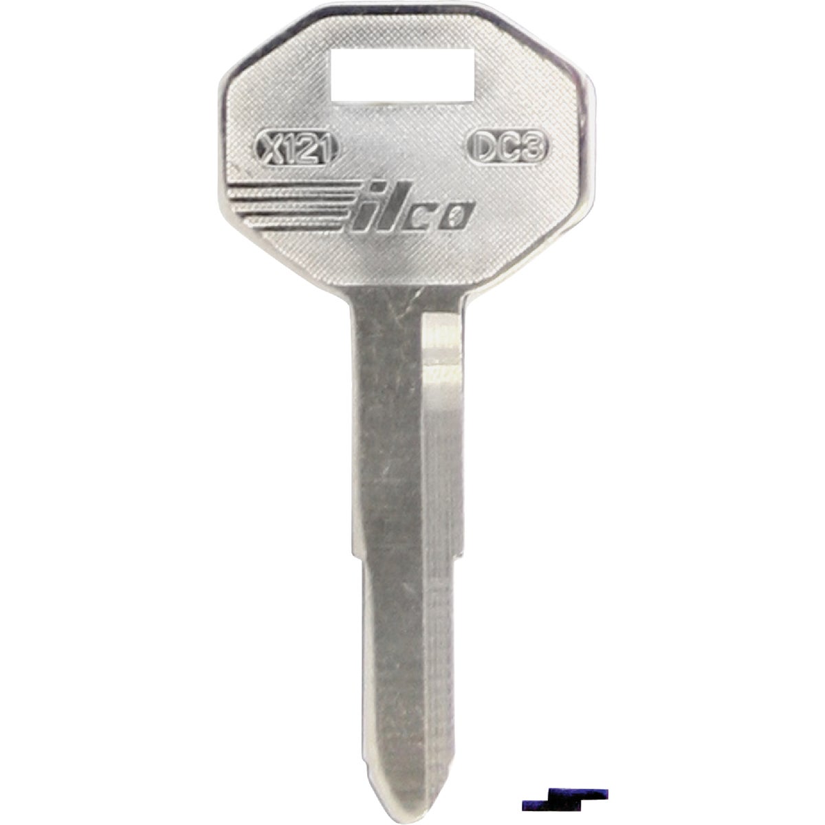 ILCO GM Nickel Plated Automotive Key, DC3 / X121 (10-Pack) Image 1