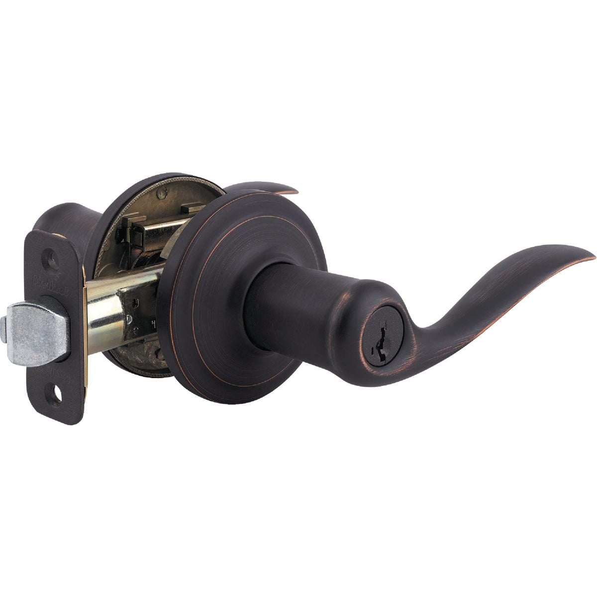 Kwikset Signature Series Venetian Bronze Tustin Entry Door Lever with Smartkey Image 1